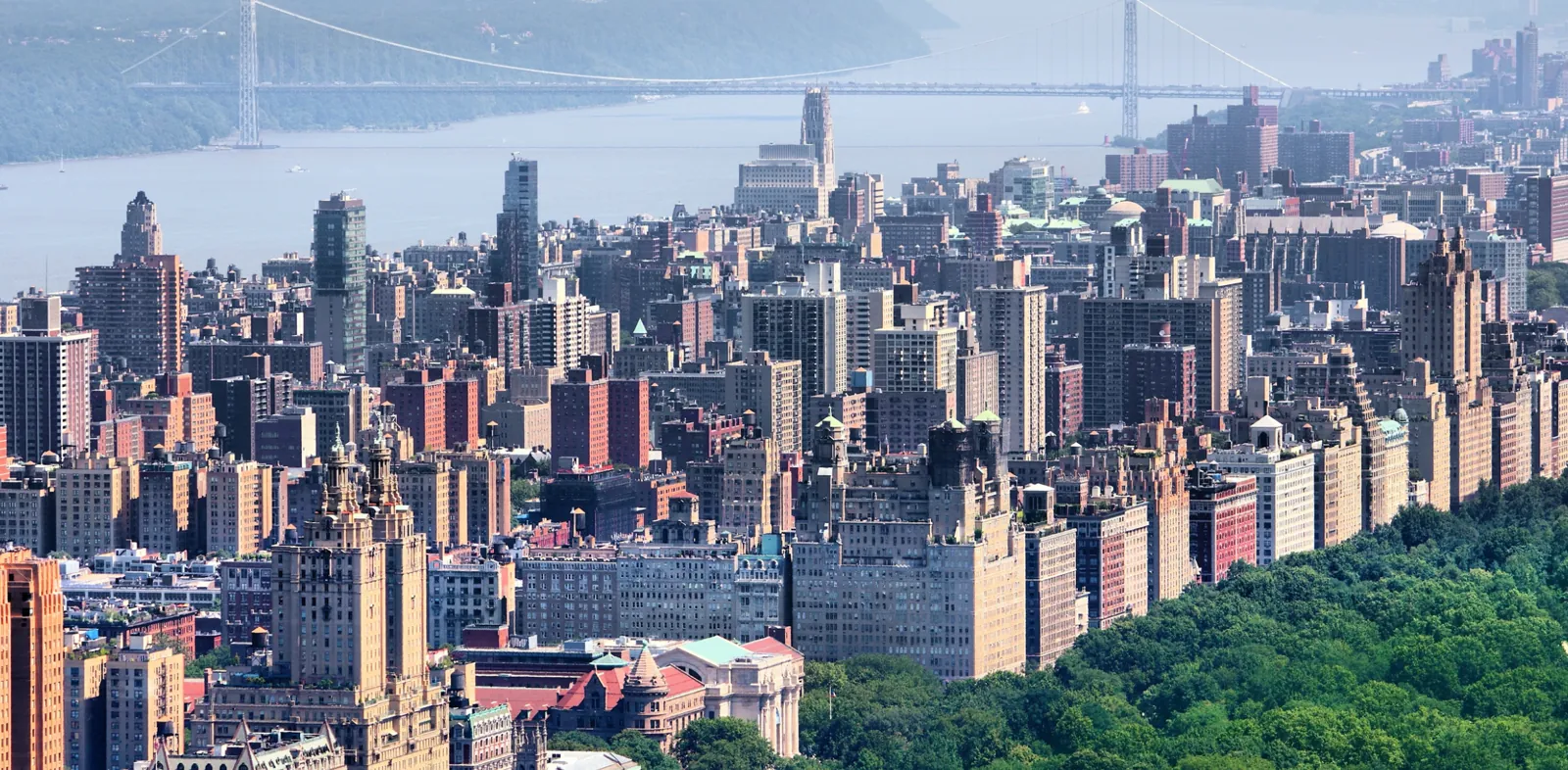 Upper West Side buildings beside Central Park in the supplied neighborhood photograph.