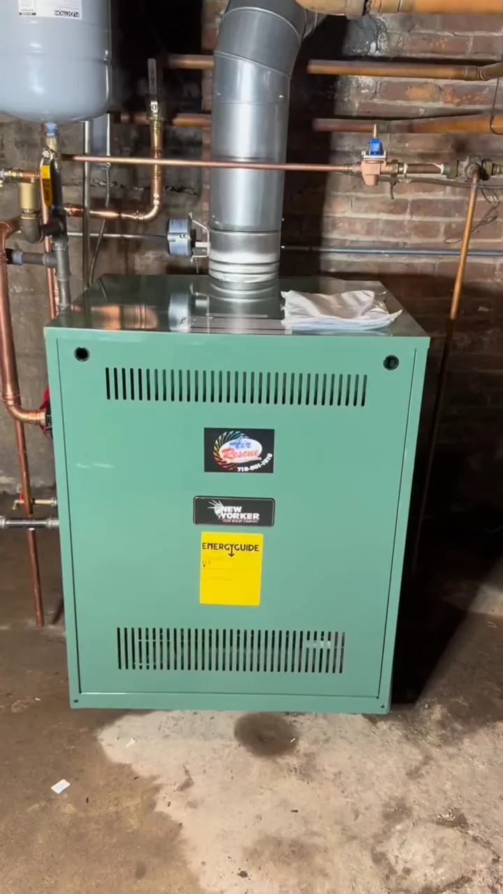 Boiler and connected piping from a separate project video.